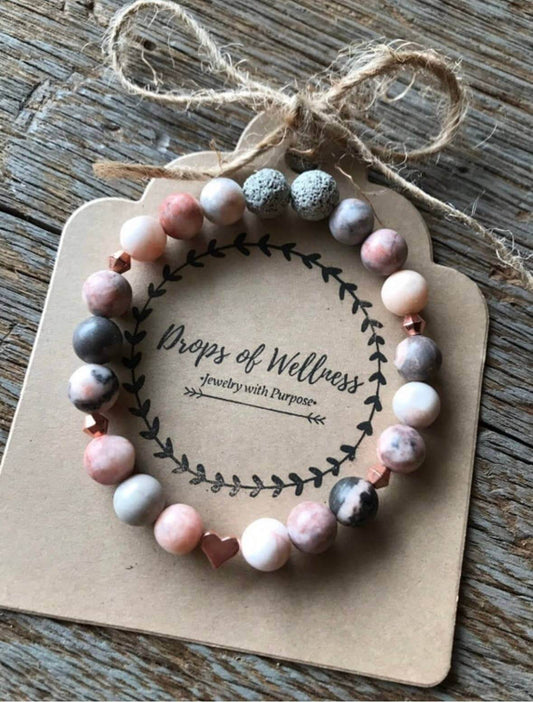 The Daphine, Diffuser Bracelet, Aromatherapy Jewelry, Beaded Drops of Wellness Goods