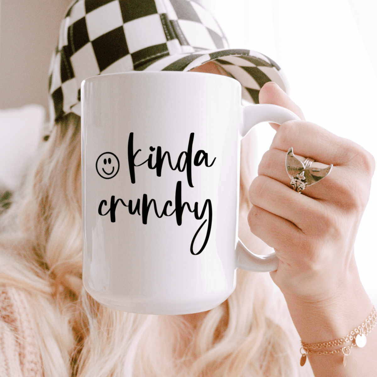 Kinda cruchy, Crunchy girl mug, funny gift, coffee mug, gift Mug and Mini