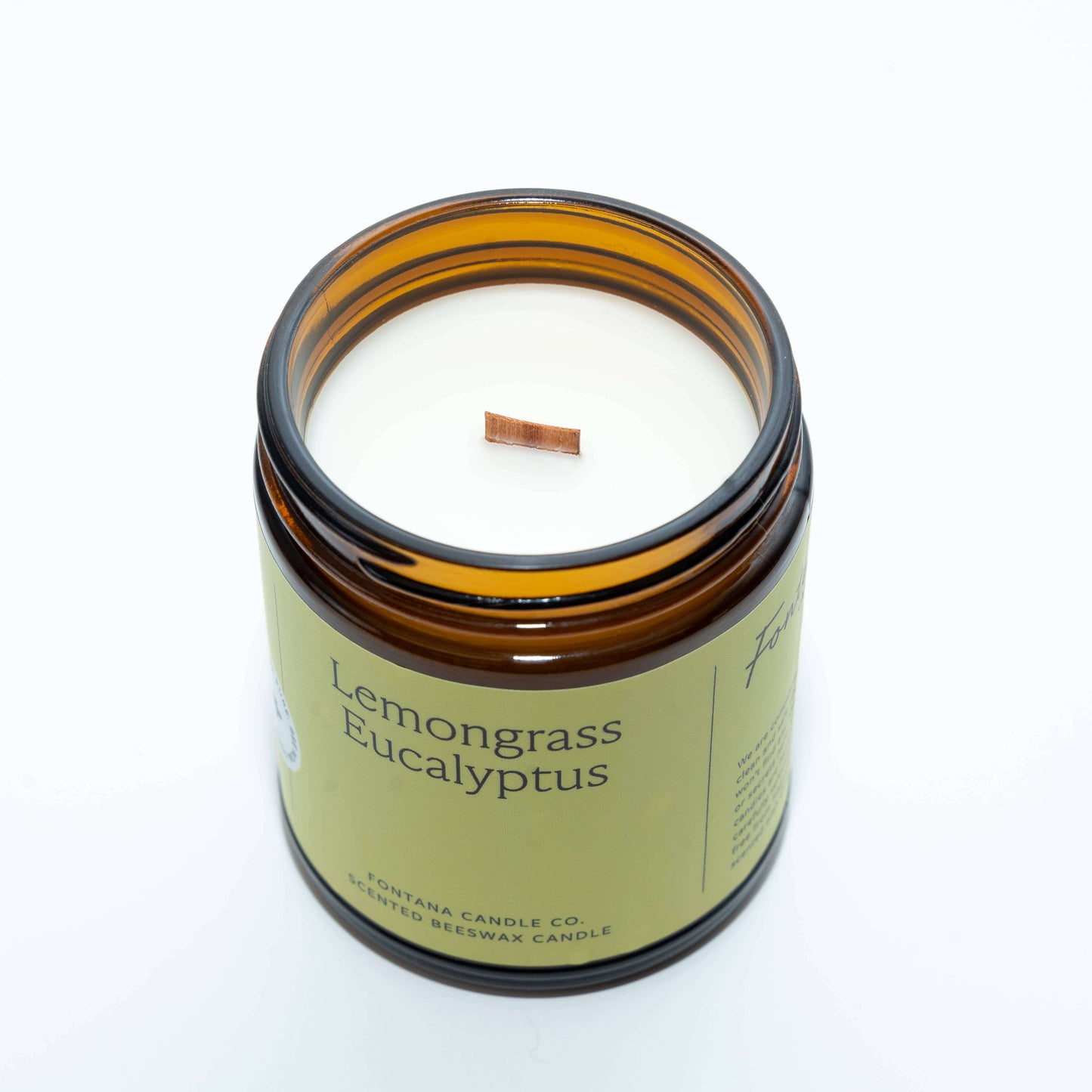 Lemongrass Eucalyptus Essential Oil Beeswax Jar Candle Fontana Candle Co.
