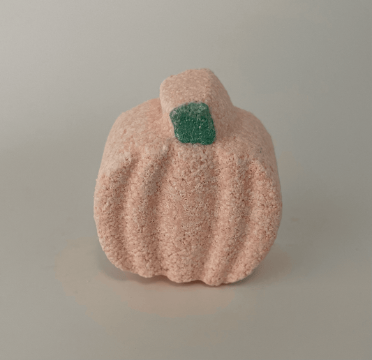 Natural mini pumpkin shaped bath bomb.