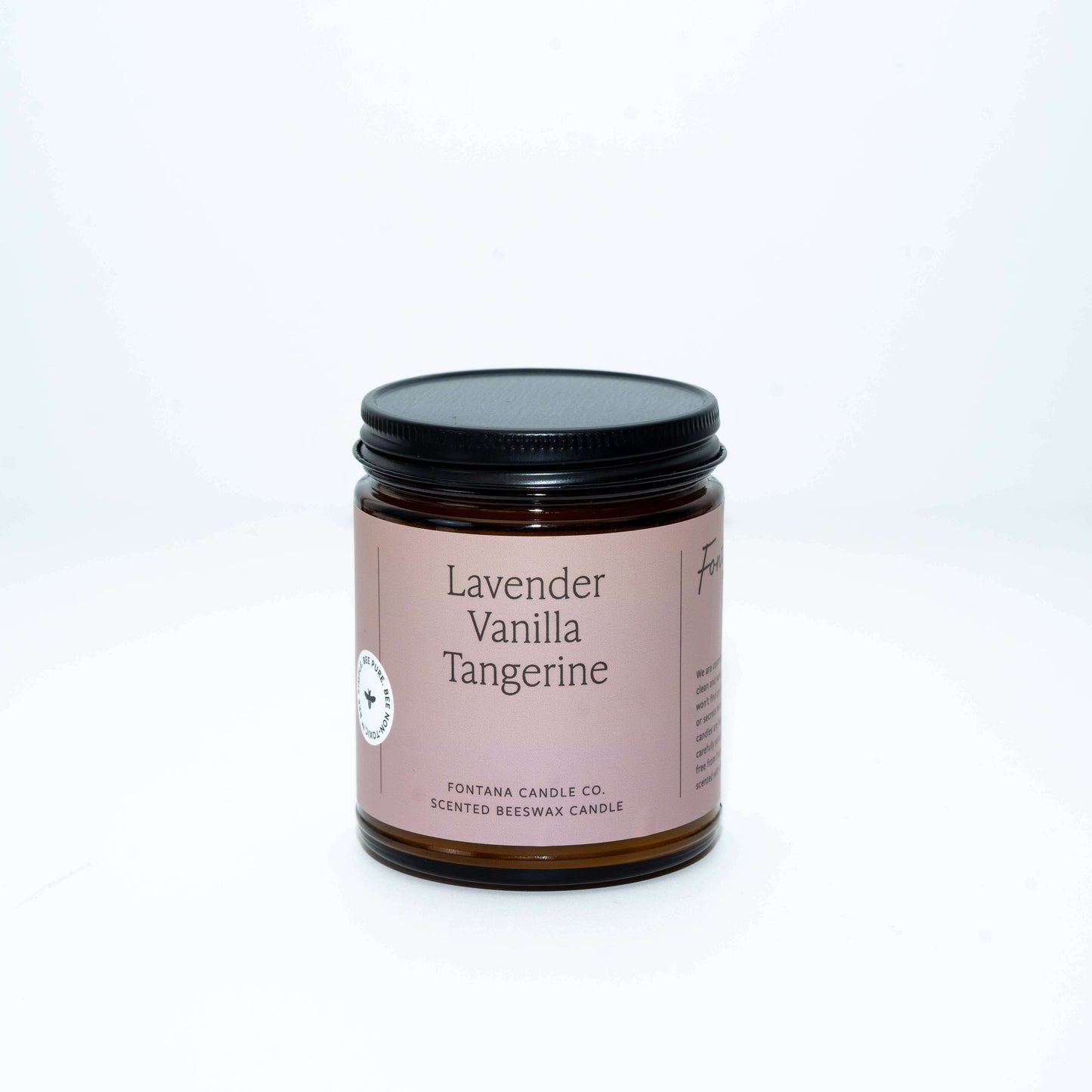 Lavender Vanilla Tangerine Essential Oil Beeswax Candle Fontana Candle Co.