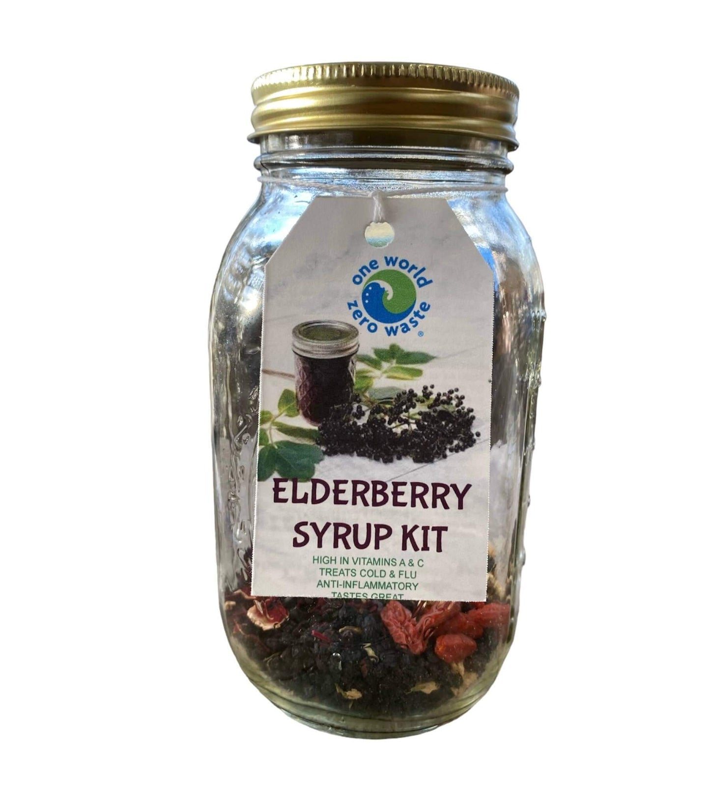 Elderberry Syrup Kit - Organic - Immune Boosting One World Zero Waste