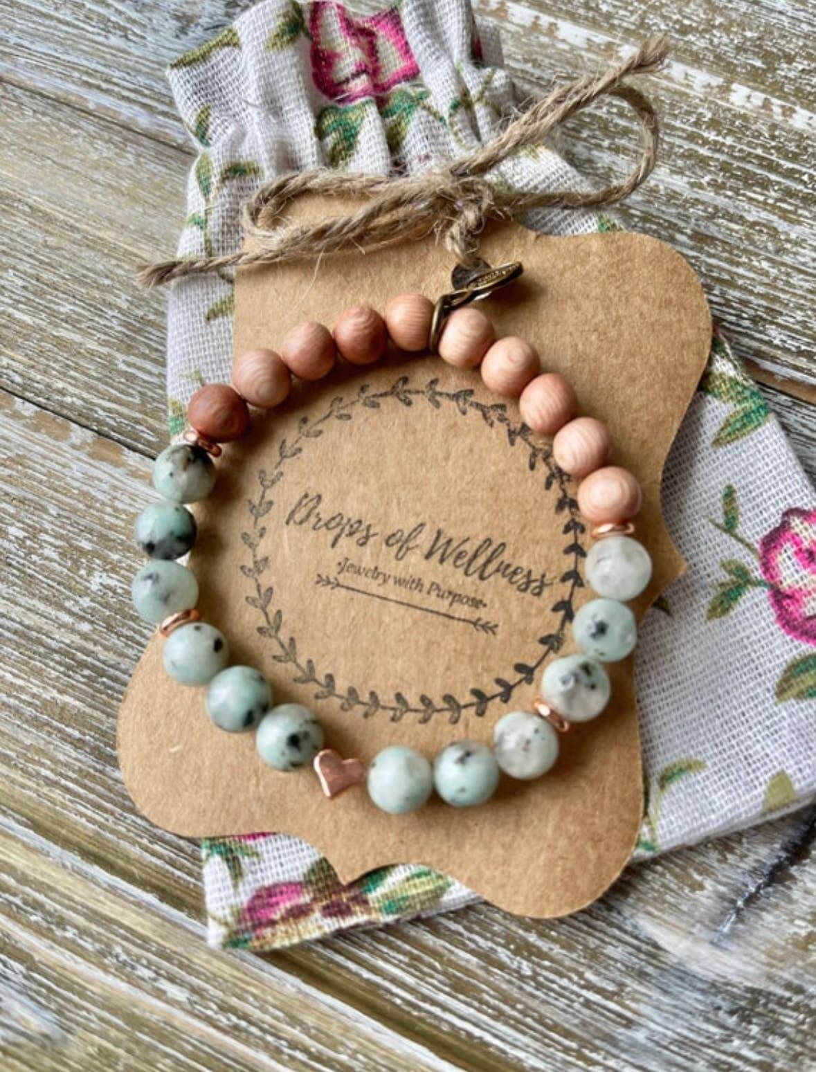The Harley, Diffuser Bracelet, Aromatherapy Jewelry, Boho Drops of Wellness Goods