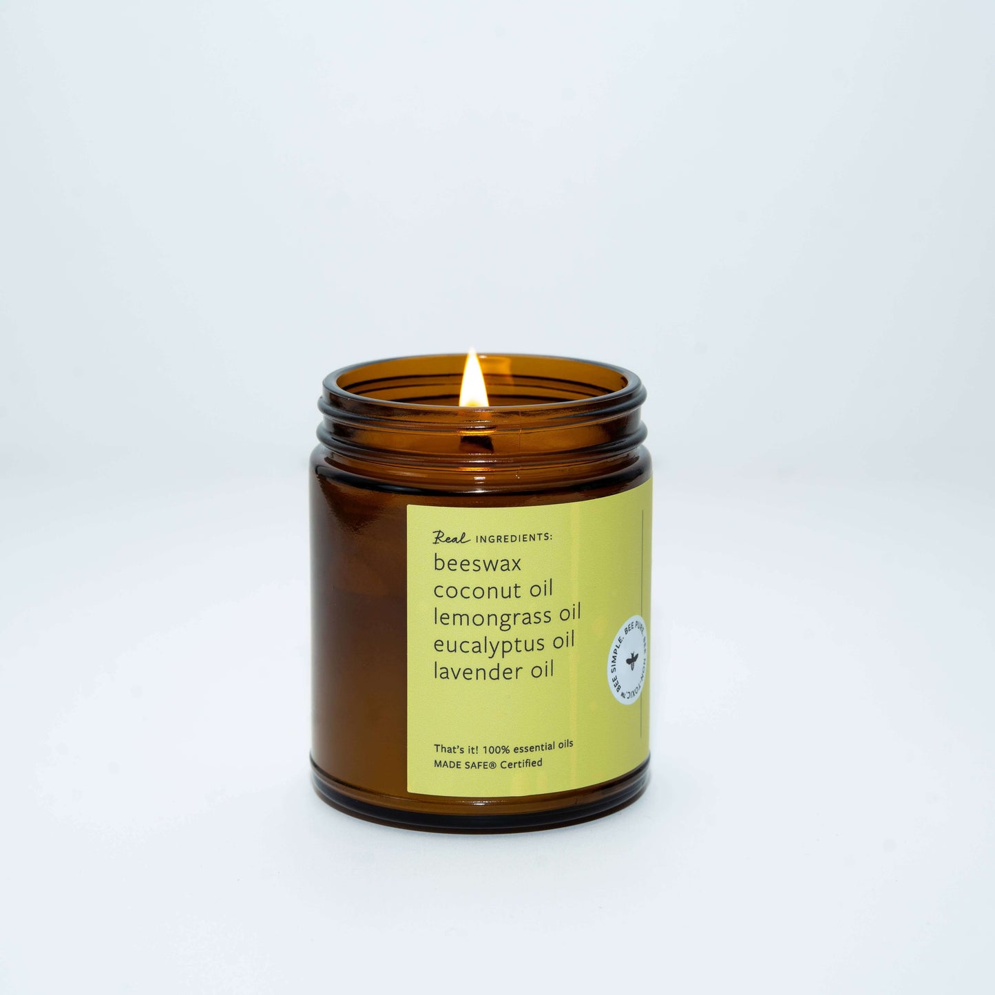 Lemongrass Eucalyptus Essential Oil Beeswax Jar Candle Fontana Candle Co.