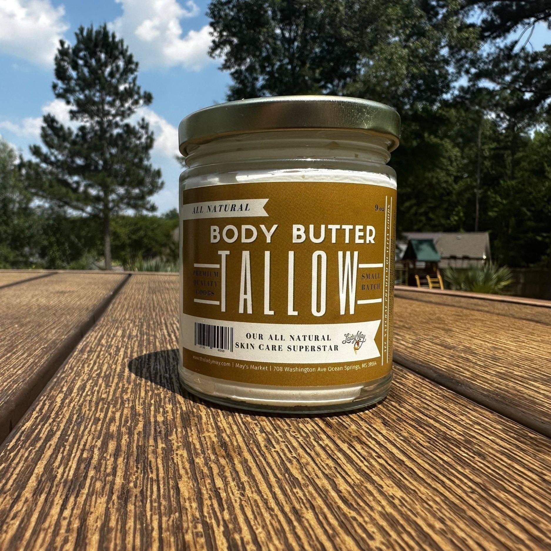 Grass-Fed Tallow - Lady May - Body Butter - Unscented Lady May Tallow