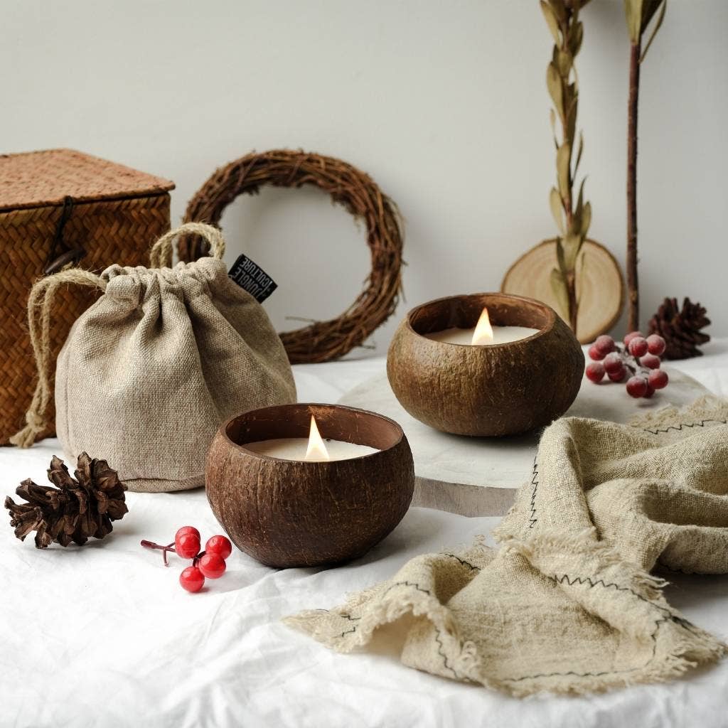 Candle - 100% Natural - Coconut Shell