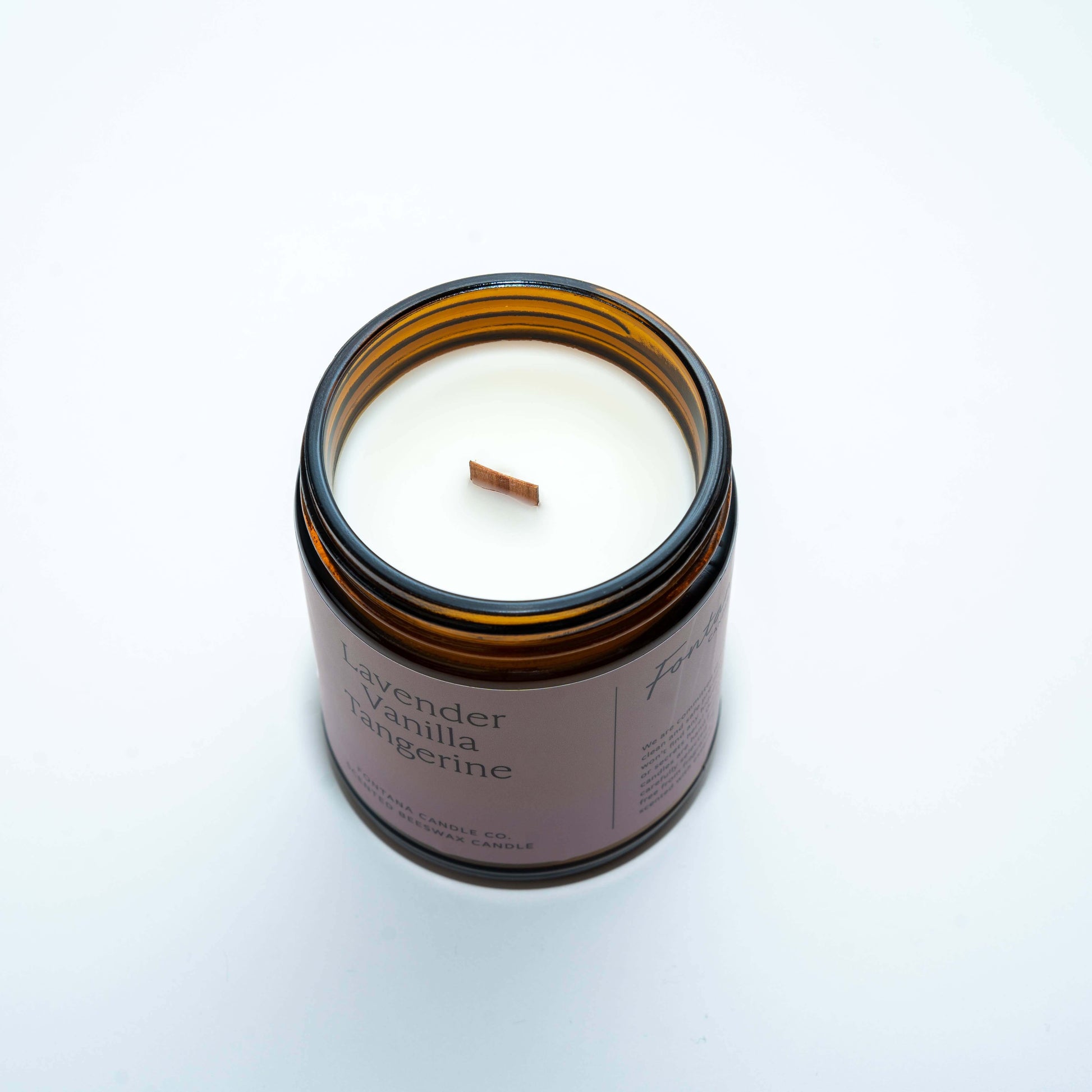 Lavender Vanilla Tangerine Essential Oil Beeswax Candle Fontana Candle Co.