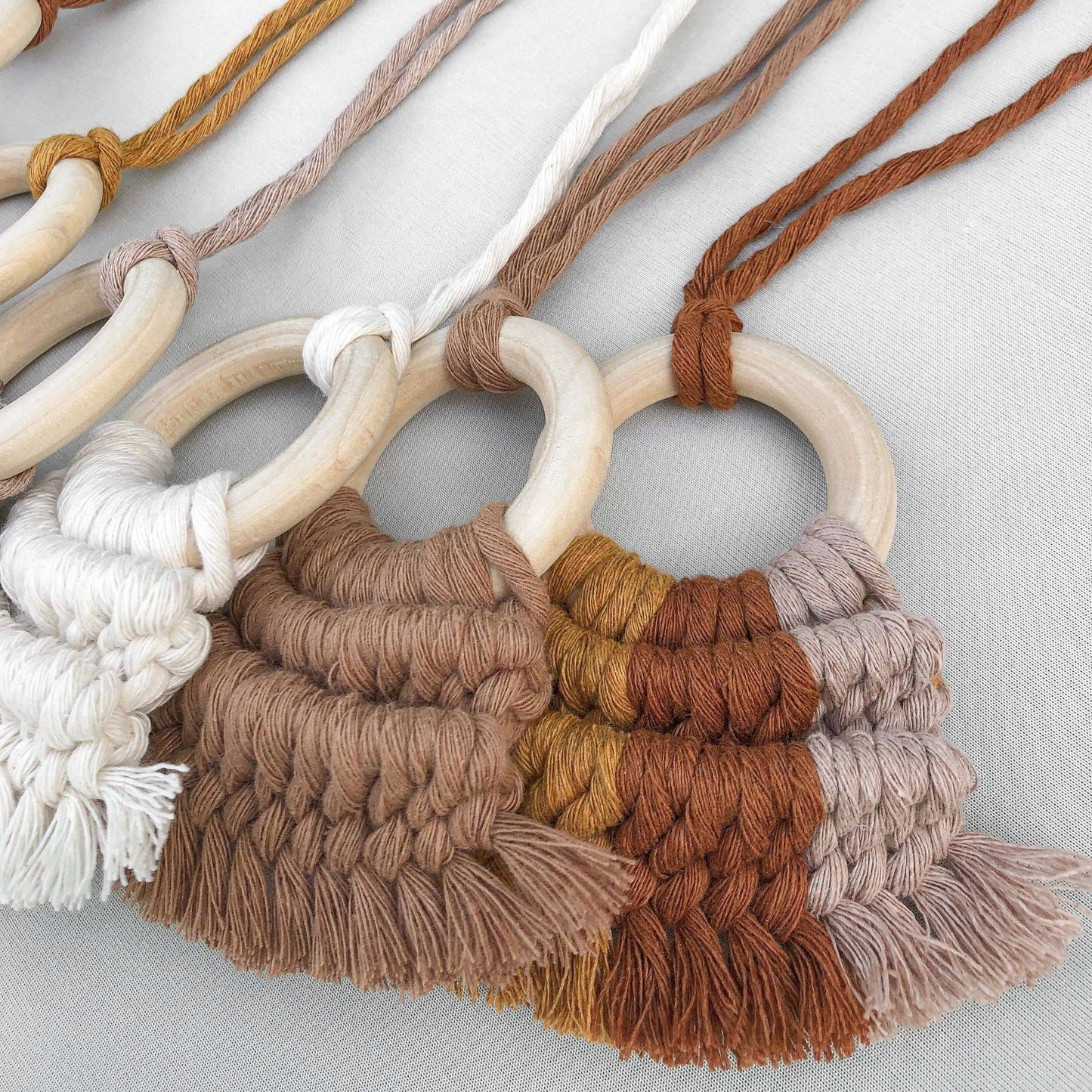 Essential Oil Car Diffusers - Macrame - Natural