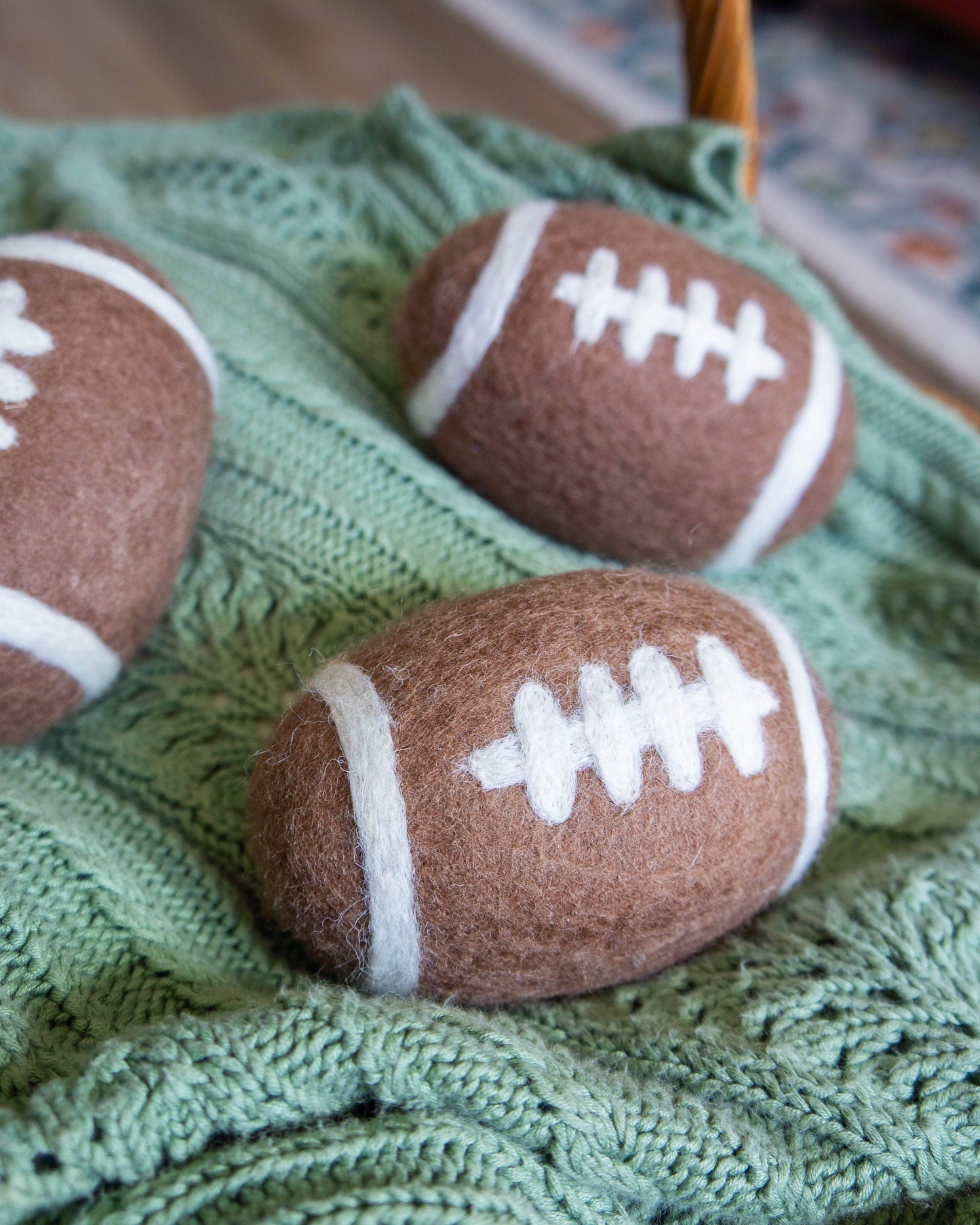 Football Eco Wool Dryer Balls - GAME DAY: With Bag