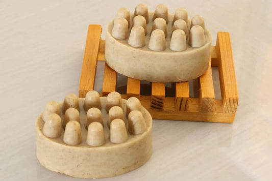 organic massage soap bar with bumbs 