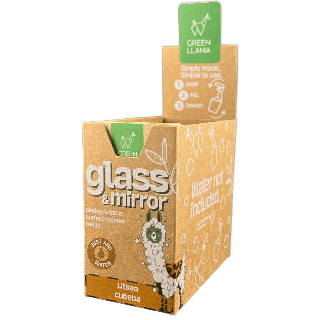 Green Llama Glass & Mirror Cleaner - Eco-Friendly Refill Tablet
