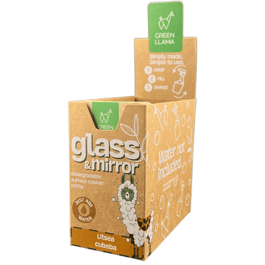 Green Llama Glass & Mirror Cleaner - Eco-Friendly Refill Tablet