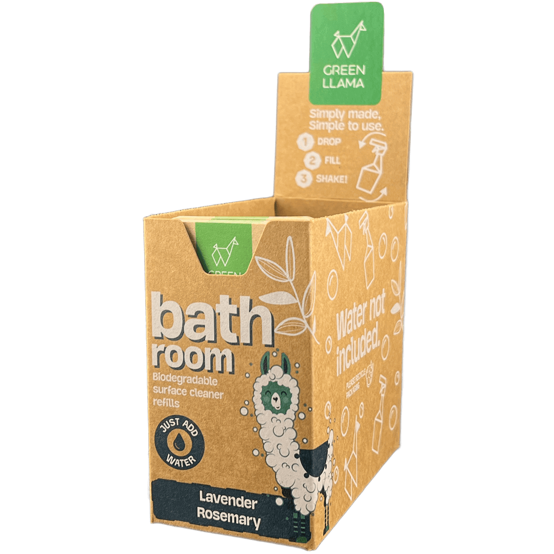 Green Llama Bathroom Cleaner Refill Tablets - Non Toxic Cleaning