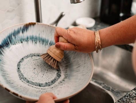 Bamboo Pot Scrubber with Replaceable Head Zefiro