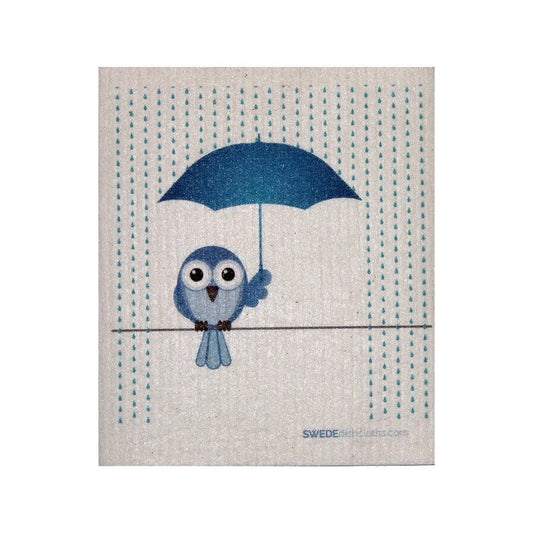 Swedish Dishcloth - Bluebird in Rain