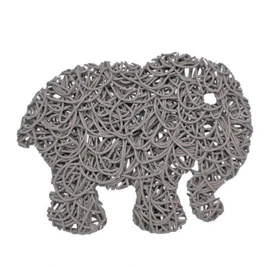 gray elephant shaped soap dish made from bioplastics