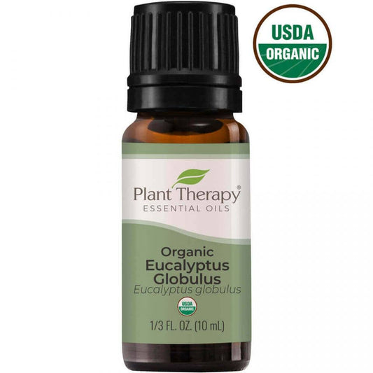 Plant Therapy organic eucalyptus globulus essential oil in 10ml.