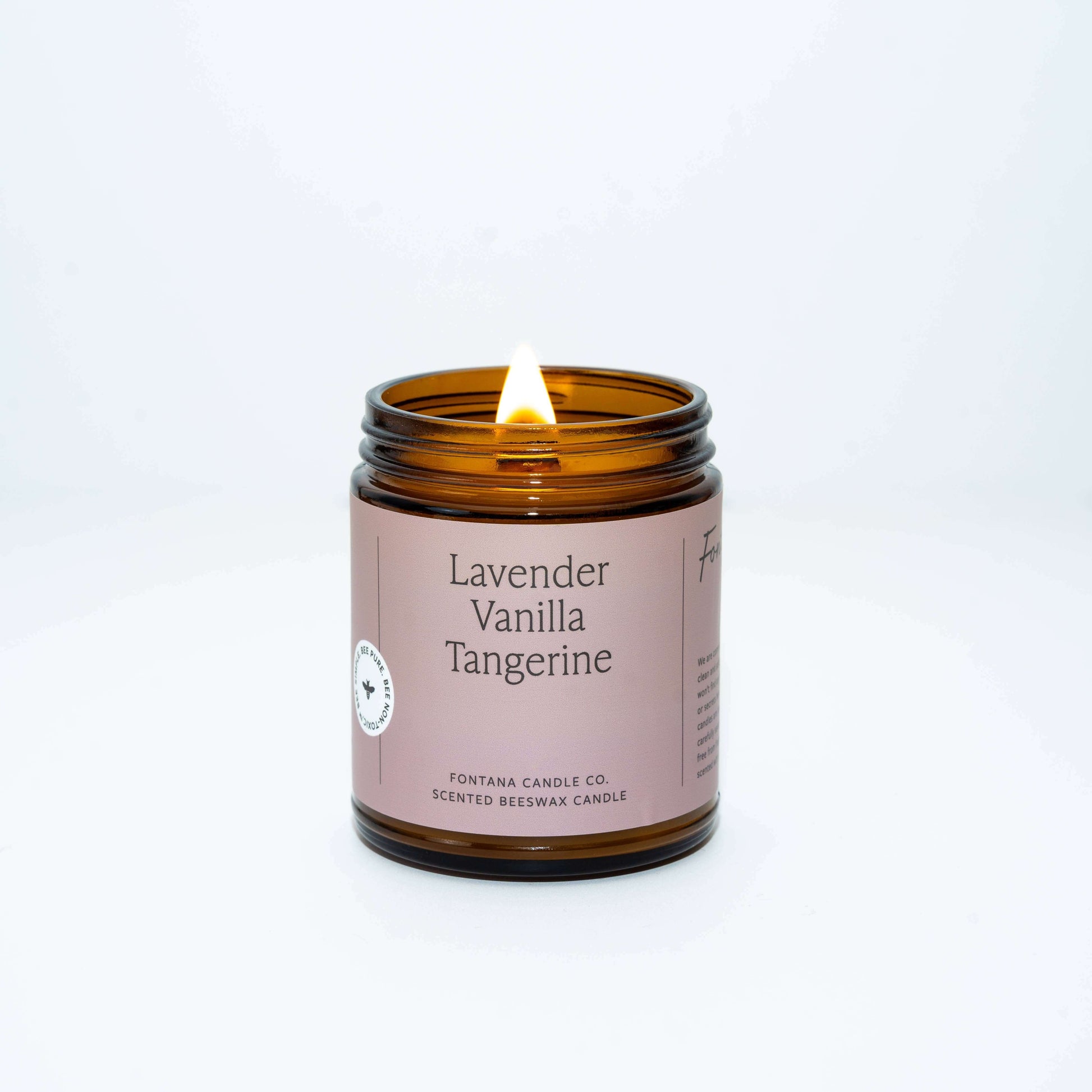 Lavender Vanilla Tangerine Essential Oil Beeswax Candle Fontana Candle Co.