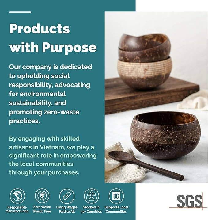 Coconut Bowl & Spoon Jungle Culture