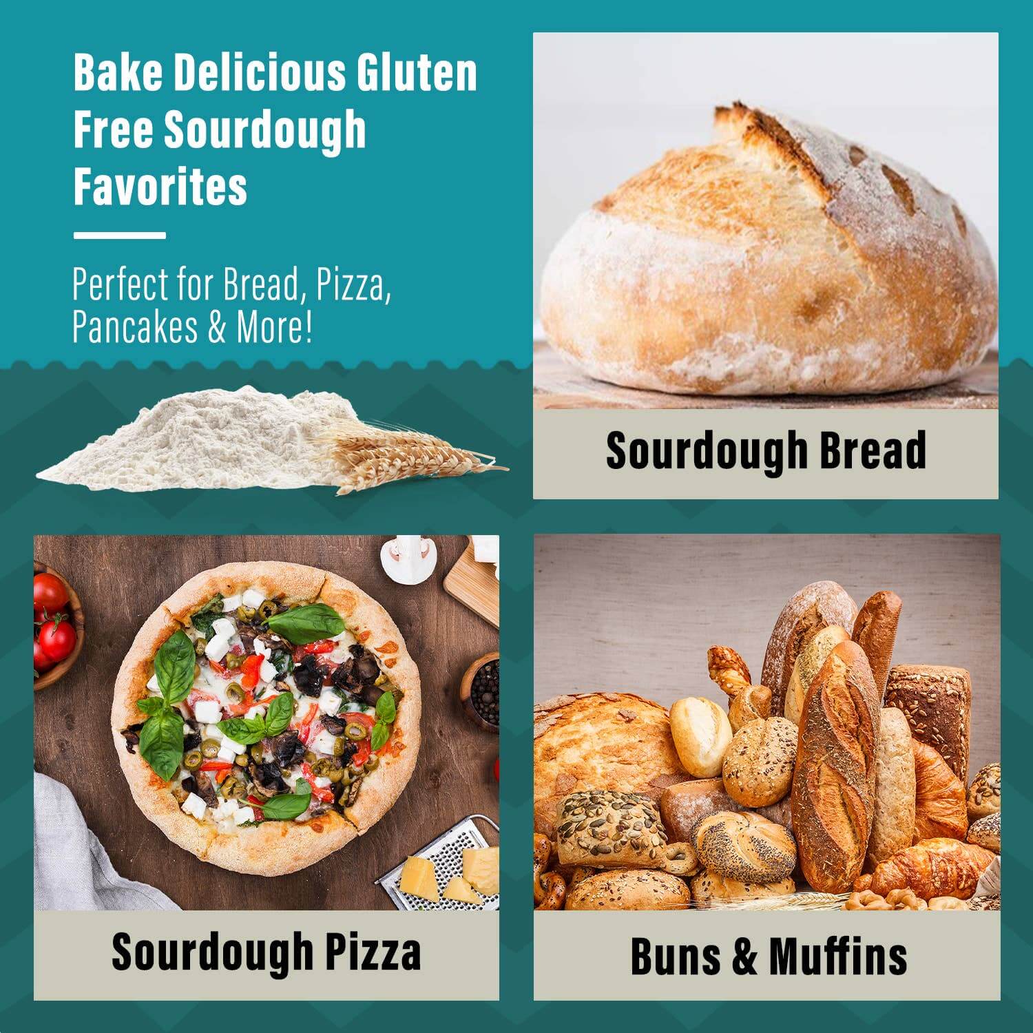 Gluten-Free Sourdough Starter Culture - Bestseller with gluten-free bread, pizza, and muffin options.