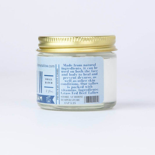 Grass Fed Beef Tallow - All Natural Moisturizer - Unscented Tallow Lotion Lady May Tallow
