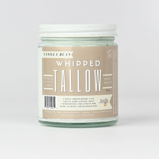 Grass Fed Beef Tallow - All Natural - Vanilla Whipped Tallow Lady May Tallow