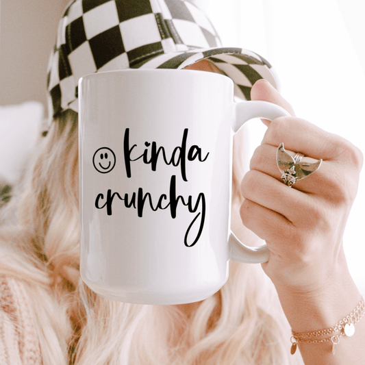 Kinda cruchy, Crunchy girl mug, funny gift, coffee mug, gift Mug and Mini