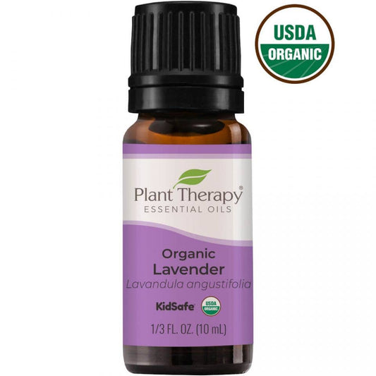 Plant Therapy organic lavender essential oil in 10 ml.