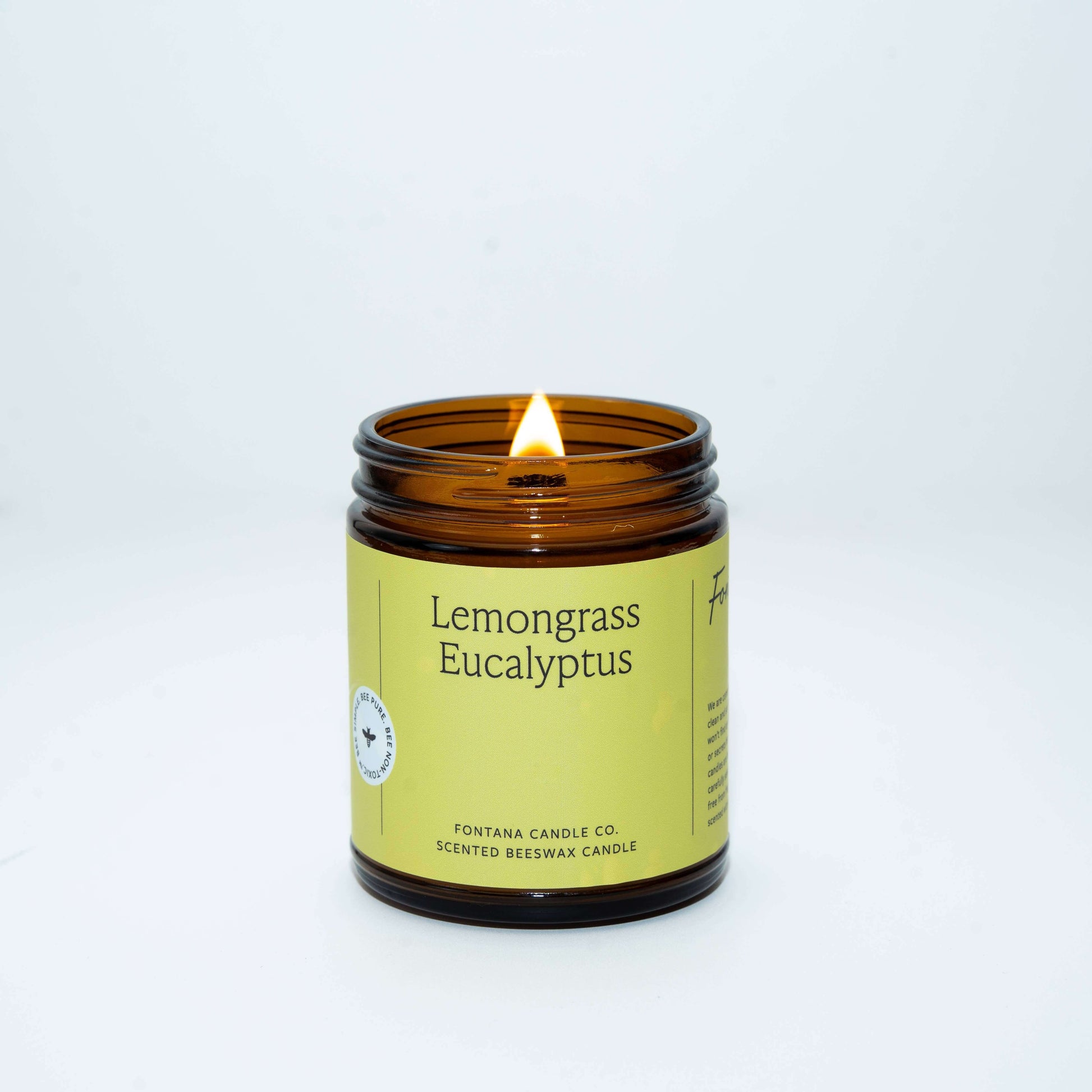 Lemongrass Eucalyptus Essential Oil Beeswax Jar Candle Fontana Candle Co.