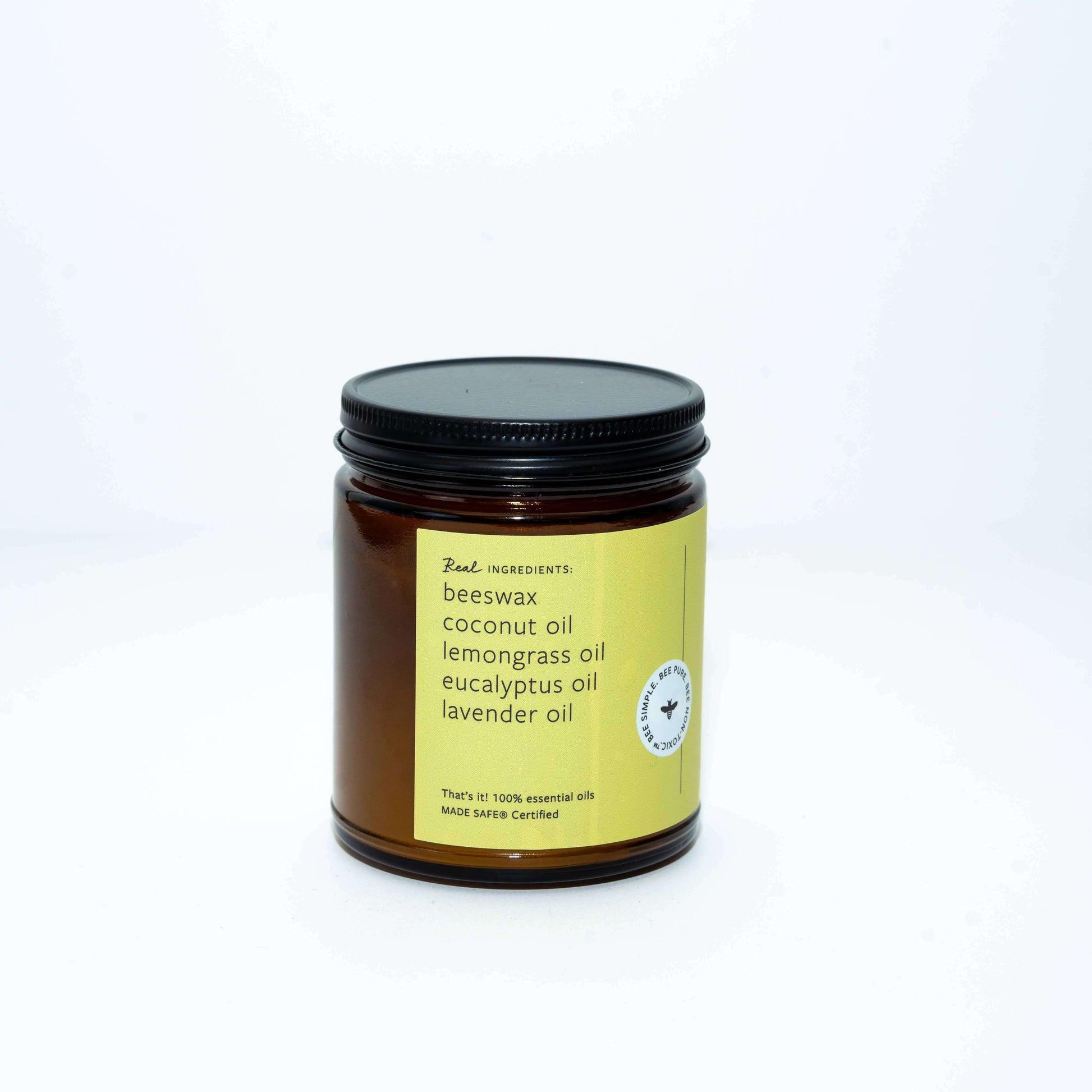 Lemongrass Eucalyptus Essential Oil Beeswax Jar Candle Fontana Candle Co.