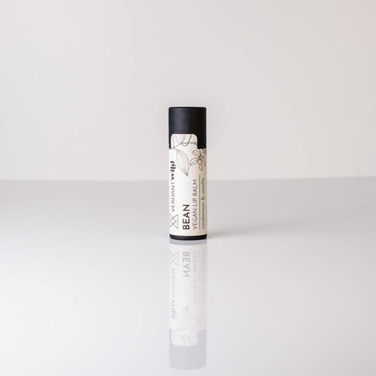 Vegan lip balm in an eco-friendly tube.