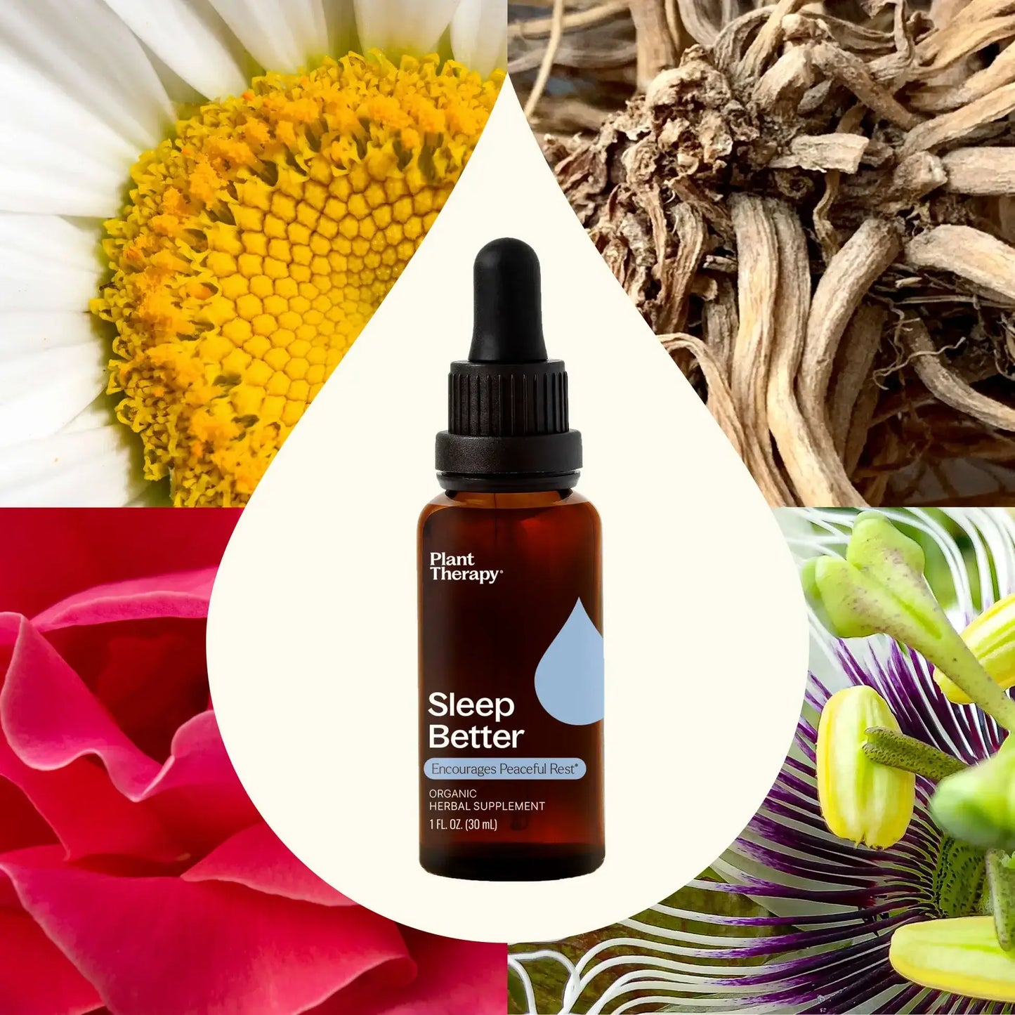 Organic Sleep Better Tincture 30 mL - Natural Supplements with herbal ingredients for restful sleep.