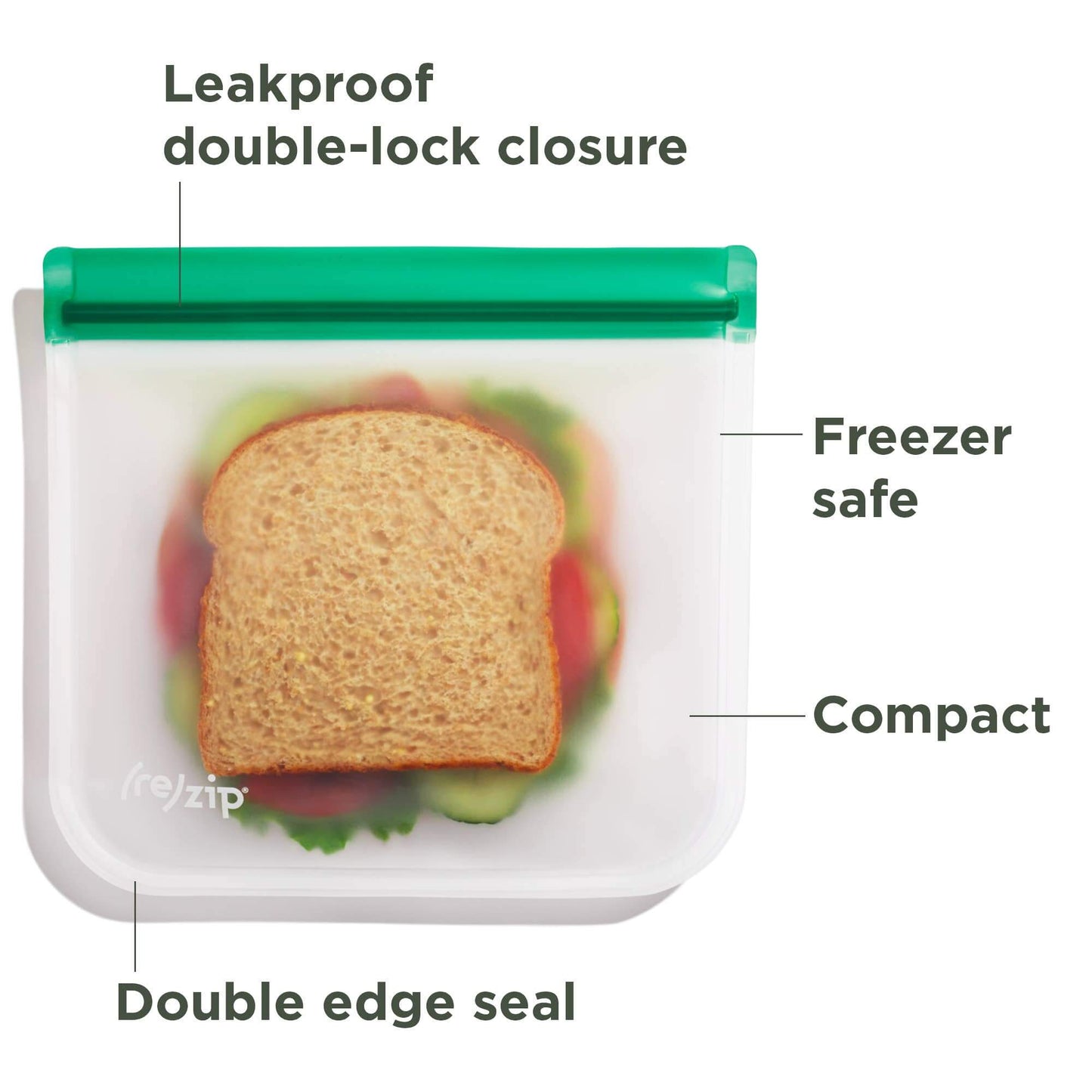 Reusable Flat Lunch Bags - 5 Piece Sets: Jewel Tones - Eco-Friendly