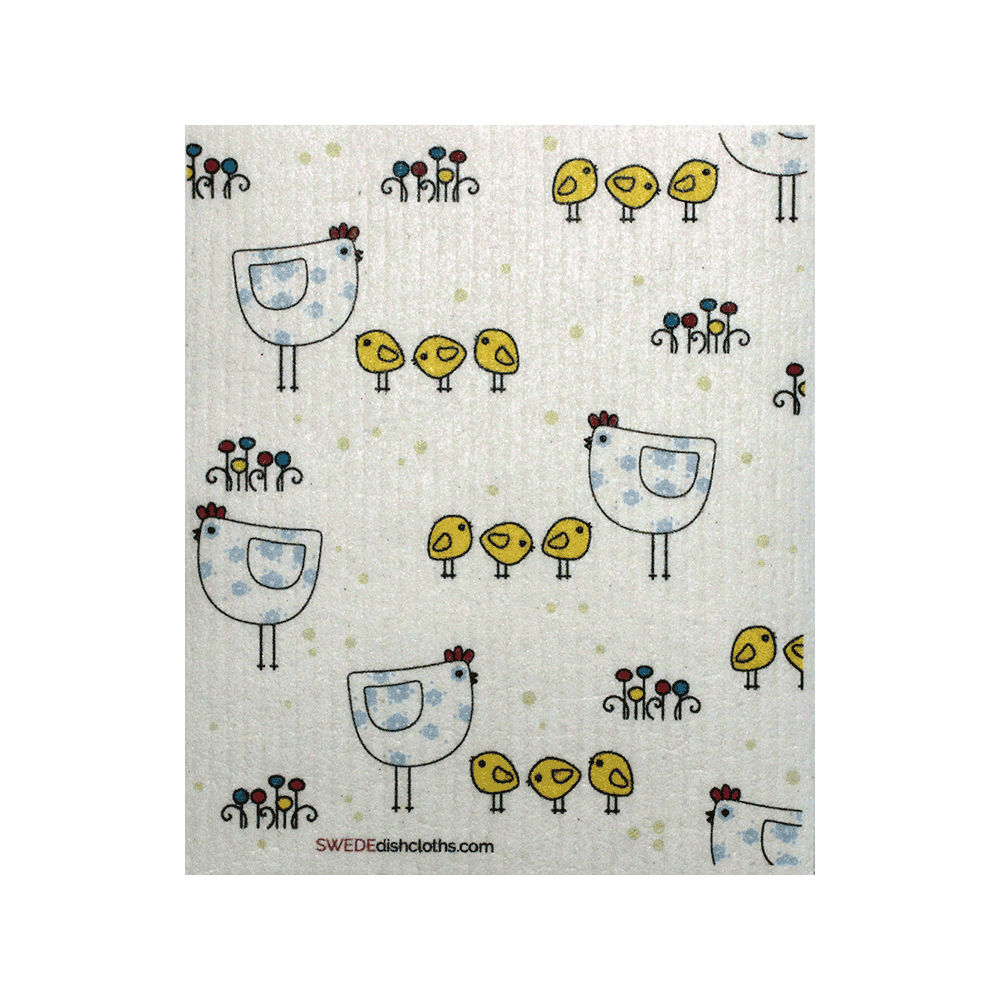 Swedish Dishcloth - Chicken Family