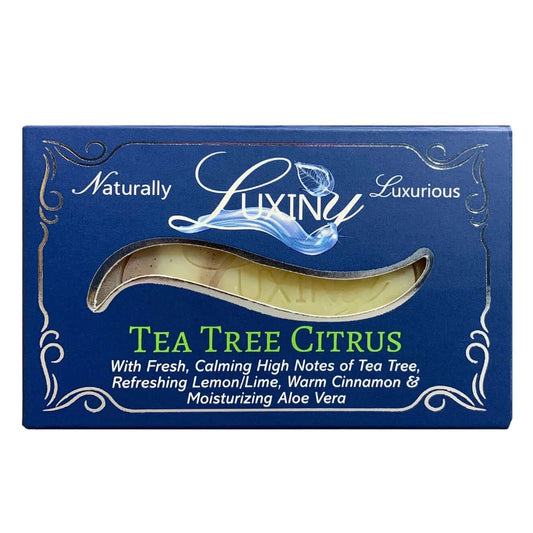 all natural, handmade soap bar in tea tree citrus