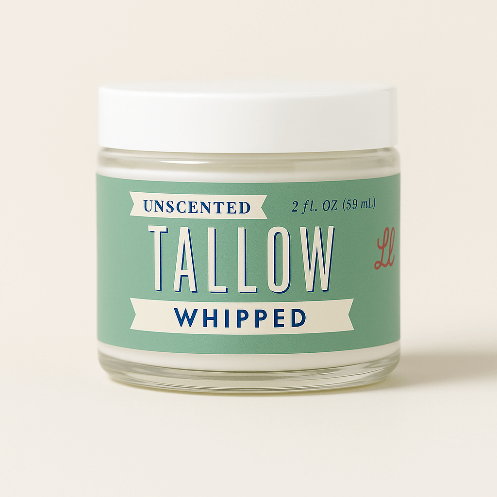 Unscented Whipped Tallow – All-Natural Moisturizer | Pure Beef Tallow for Face & Body | Preservative-Free Skincare: 9oz.