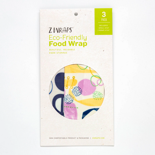 z wraps in 3 pack with 1 small and 2 medium, nature's music and circle up designs