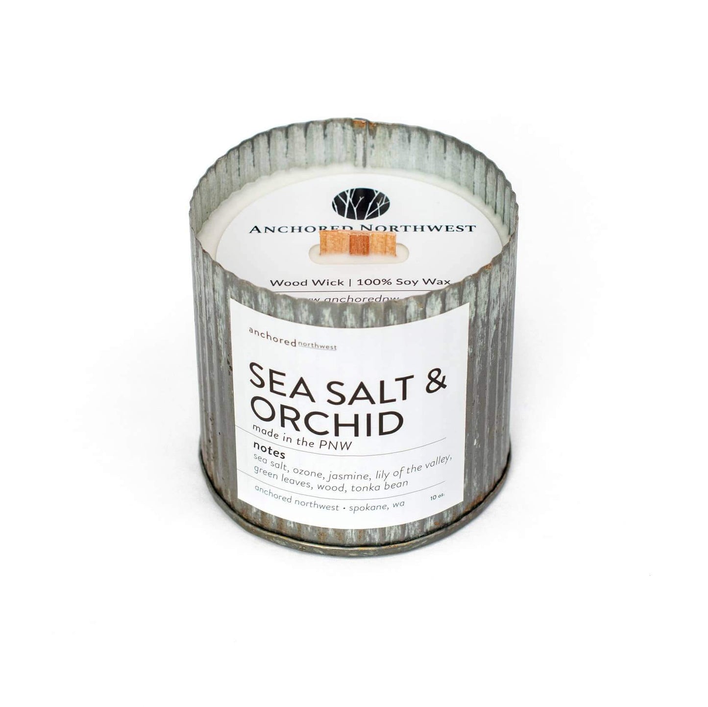 WoodWick Candle - Sea Salt & Orchid - Soy Candle